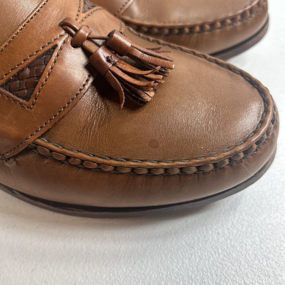 Allen Edmonds Men’s Shoes Size 10.5 EEE Tassel Loafers USA Made Brown Braided - Picture 10 of 12